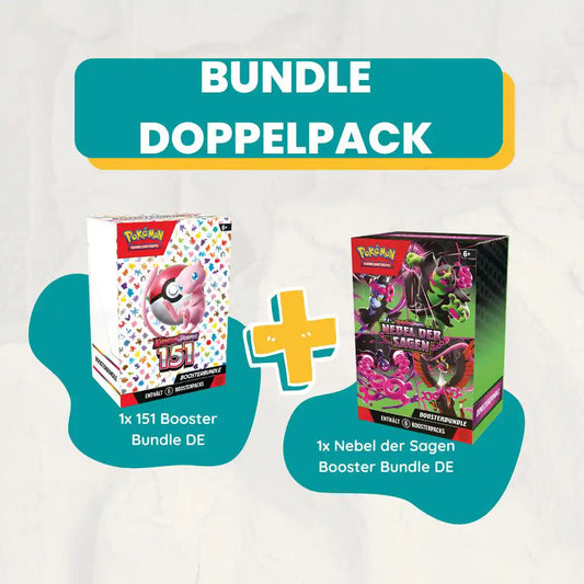 Pokemon 151 & Nebel der Sagen Booster Bundle Doppelpack Deutsch