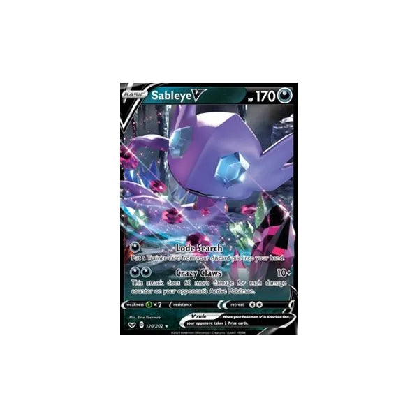 Zobiris V (SSH 120) Schwert & Schild - Sableye V  Deutsch